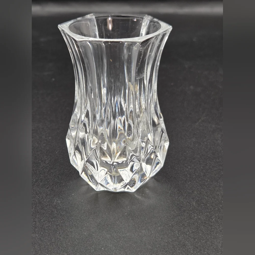 VTG Cristal D’Arques Longchamp Clear Violet Vase‎ 3